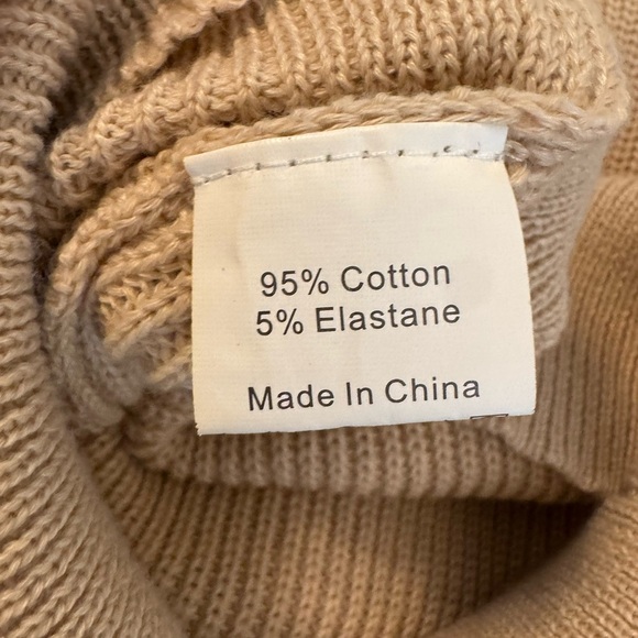 Women’s Beige/Tan Sleeveless Knit Mock Neck Sweater/Sweater Vest- Small - Picture 9 of 10